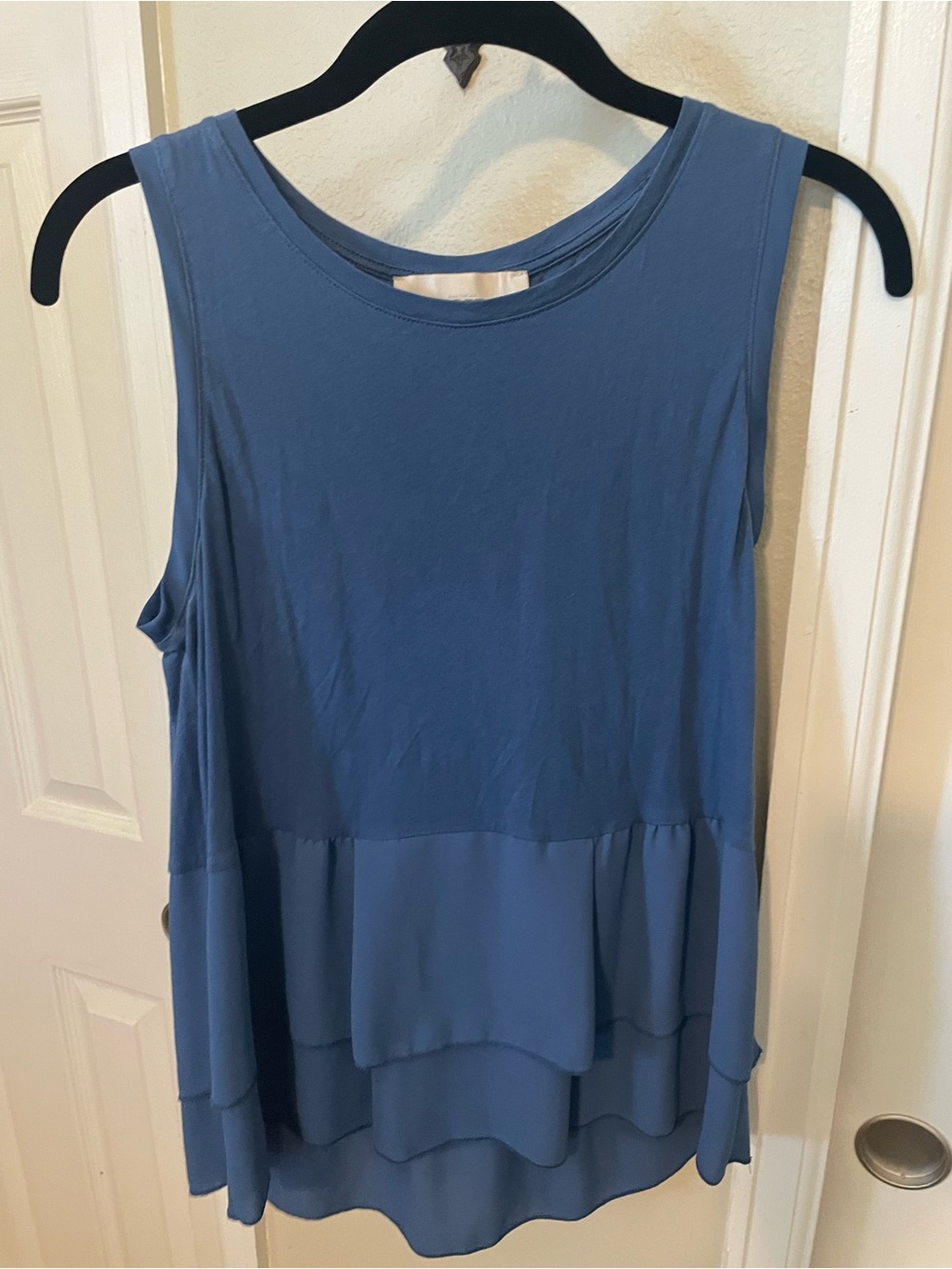 Loft Sleeveless Blue Layered Tank Top